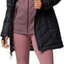 Columbia Womens Heavenly Long Hooded Puffer Jacket, Black, Large