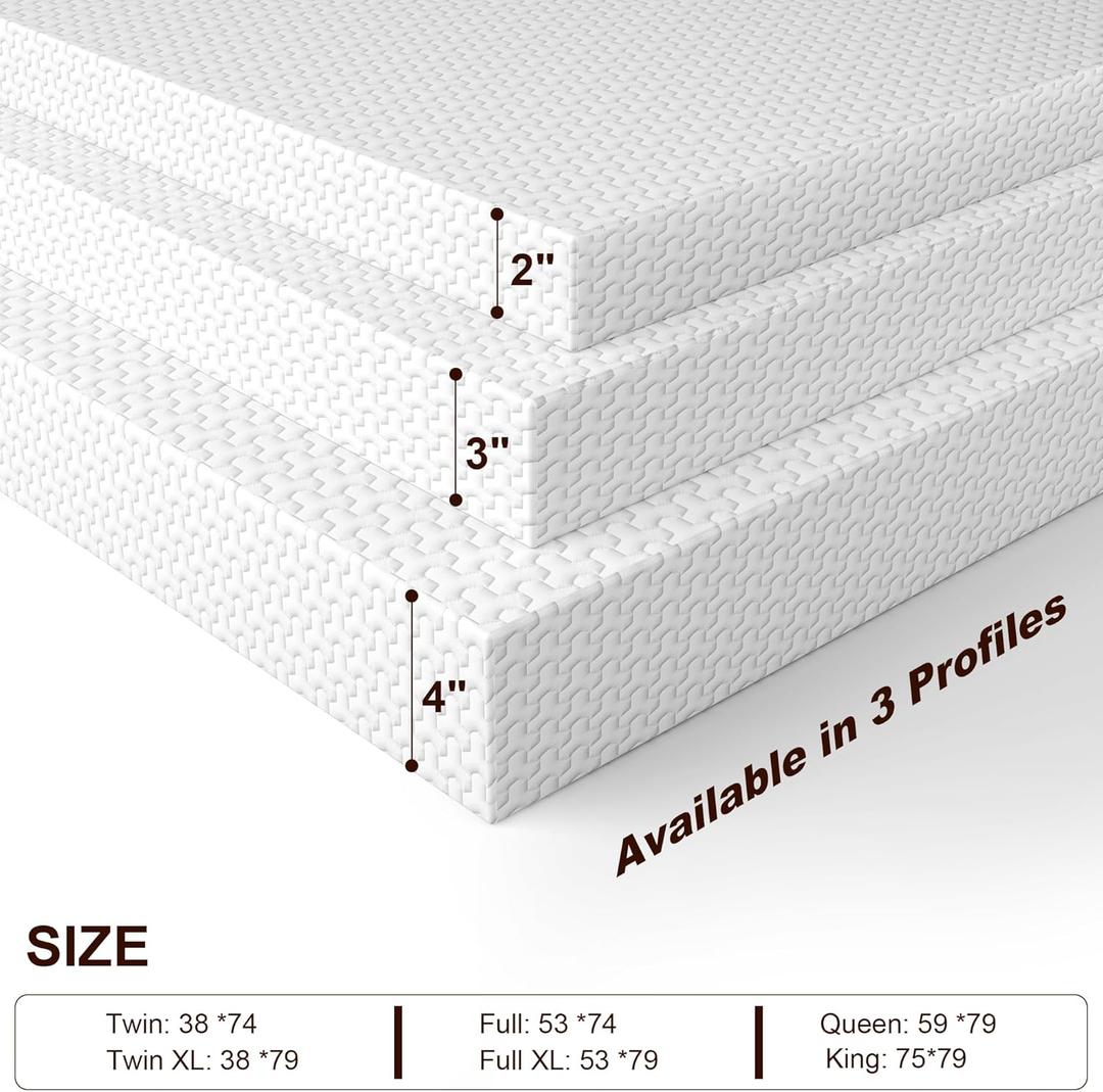 SLUMBRAE MATTRESS TOPPER COVER  White QUEEN 2 inch