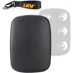 LKV 10.63 Motorcycle Pessenger Seat - Rear Leather Pillion Pad with 6 Suction Cup Motorcycle Pillion Seat Cushion for Harley Dyna Sportster Chopper