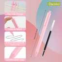 5 x Aesthetic Ballpoint Pens - Macaron Pink Pastel Roller Ball Pens, 0.5mm Retractable Gel Ink Pens | Black Ink | Cute Ball Point Pen - Pack of 6