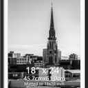 Hoikwo 18x24 Black Picture Frame, Display Pictures 16x20 with Mat or 18x24 Without Mat, 1 Pack 18 by 24 Frame for Wall Hanging