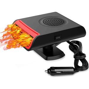 Car Heater, 2-in-1 Car Defroster with 360 Rotation for Instant Windshield Defogging Demisting, Fast Heating & Cooling Fan for All 12V Vehicles, Trucks, RV