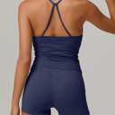 ANRABESS Women Workout Sets Build in Bra 2 Piece Outfits Tank Tops Tummy Control Shorts Yoga Gym Active Wear Clothing Set (S)