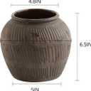 Farmhouse Vase for Home Decor, Vintage Rustic Terracotta Flower Vase Suitable for Home Decor, Living Room, Shelf, Dining Table. ZSHLXM