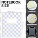 2 x Affrolling Checkerboard Carbonless Lab Notebook Student Cute Carbon Copy 8.5'' x 11'' 25 Sets of Pages 53 Pages Total Laboratory Engineering Chemistry Computation Science Grid Women(Blue Checkered)
