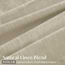 Beige Linen Pinch Pleated 120 Inch Curtains 2 Panels for Living Room Bedroom Memory Training Shape Semi Sheer Neutral Flax Pinch Pleat Drapes with Hooks Rings Light Filtering Window Curtain 40x120
