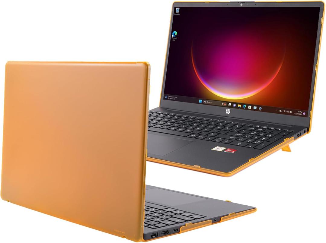 mCover Case Compatible ONLY for 2023-2024 15.6-inch HP Laptop 15-FCxxxx / 15-FDxxxx Series Windows Notebook PC (NOT Fitting Any Other HP Laptop Models) - Orange