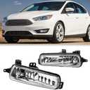 Fancemot Front Bumper Fog Lights Compatible with 2015-2018 Ford Focus, OE# F1EZ15201A, F1EZ15200A, PCS 2