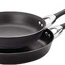 Circulon Symmetry Hard Anodized Nonstick Frying Pan Set / Skillet Set - 10 Inch and 12 Inch, Black