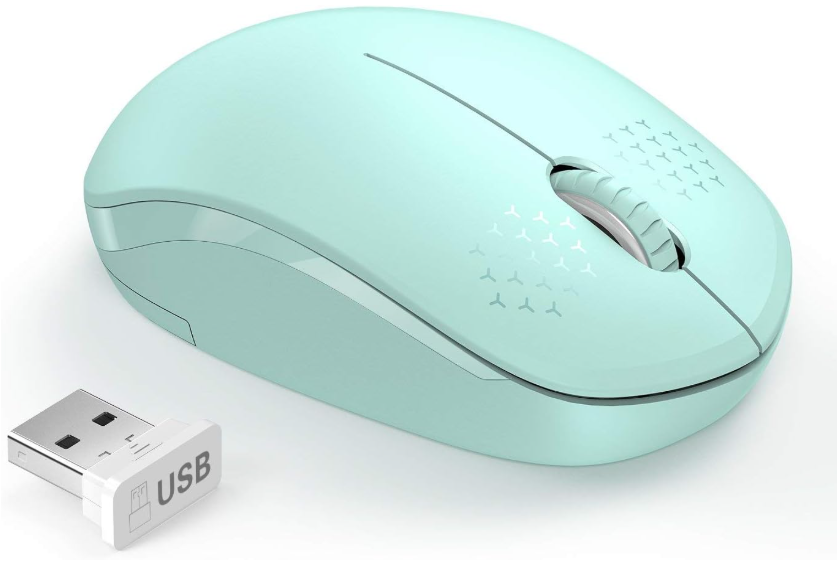 seenda Wireless Mouse for Laptop, 2.4G Noiseless Mouse with USB Receiver - Optical Tracking Portable Computer Mice for Chromebook, PC, Tablet, Windows System, 24 Months Battery Life - Purple