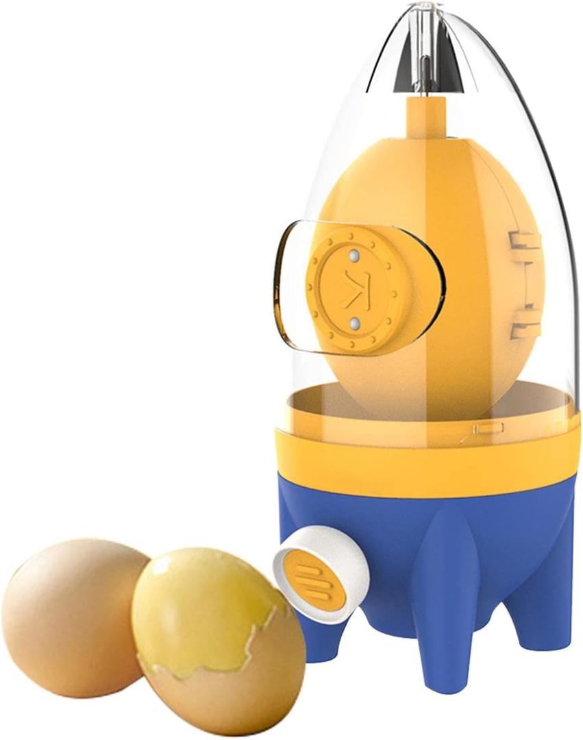 Egg Yolk Mixer with Pulling Rope,Golden Egg-Maker, Egg-Spinner Quick Egg-Homogenizer Manual Puller Egg-Shaker for Kitchen Mixing Egg-Whites and Yolks
