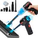 Air Duster - Computer Vacuum Cleaner - for Keyboard Cleaning- Cordless Canned Air- Powerful - Energy-Efficient(Air-01) (Black)