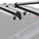Alpinista Ski & Snowboard Rack for Car Roof with Sliding Extension, Snowboard Roof Rack Fits 5 Ski Pairs or 4 Snowboards, Aluminum, Universal for Square/Rectangular/Aero Bars (Silver)