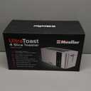Mueller UltraToast Full Stainless Steel Toaster 4 Slice, Long Extra-Wide Slots for Bagels and Waffles, 6 Browning Levels, LED Display, Cancel/Defrost/Reheat Functions & Removable Tray, Kitchen Gadgets