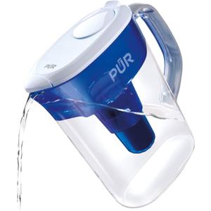 PUR Water Pitcher Filtration System, 7 Cup, Clear/Blue