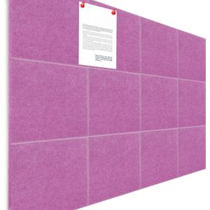 Honoson 12 Pack 47"x35" Large Cork Boards Tiles Alternative Felt Wall Tiles Bulletin Board with Safe Adhesive Cork Board Squares for Walls Organize Home Office Classroom Pin Photo Panels(Purple), No Texture