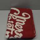 MJIAIDEA Christmas Doormat with Non Slip, Loop Pile Red and White Indoor Christmas Welcome Mat with Absorbent & Dirt-Trapping, Outdoor Christmas Tree Door Mat Front Porch Decor 32x48 Inch