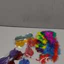 12 Pcs Colored Feather Boas with Heart Shaped Sunglasses Set Rimless Glasses 6.6FT Fluffy Boas Women Party Halloween