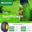 MAXROLLORS (2 Pack) 15x6.00-6 Tubeless Front Tire and Wheel, 3/4" Bearings, 3" Offset Hub, 4-Ply, Compatible with 100 and 300 Series John Deere Riding Mowers