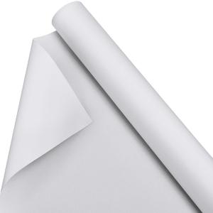 Kinlop 63 Inch x 20 Feet Double Primed Cotton Canvas Large White Canvas Roll for Oil and Acrylic Painting