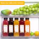 Moretoes 12pcs 16oz Plastic Juice Bottles with Caps, Reusable Juicing Bottles, Clear Empty Containers for Drinks, Smoothies and Other Beverages