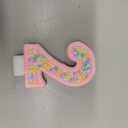 Number 2 Candle with Sprinkles, Pastel Pink Unicorn Rainbow Cake Topper, Two Sweet Birthday Decorations for Girl 2nd Birthday Party Supplies