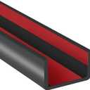 Rubber Edge Trim, 1" Self Adhesive Flexible U Channel Edge Protecter for Plywood, Tables, Desks, Cabinets, Counter Top, Wide U Shaped Edge Trim, Edge Banding, Black Color, 20Ft (Fit 1" - L20')
