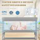 Baby Bassinet, 3-in-1 Baby Bassinets Bedside Sleeper for Newborn with Breathable Mesh, Portable Baby Crib with 4- Adjustable Height, Mattress, Storage Basket & Lockable Wheels, CPSC Grey