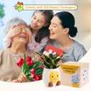 Abofth Fun Planters for Indoor Plants  Cute Plant Pots with Drainage and Tray, Unique Smiley Face Planter, Small Flower Pot Gifts for Plant Lovers, Office Home Decoration