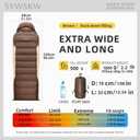 Ultralight Down Sleeping Bag with Pillow,15F 32F 46F Sleeping Bag for Women,Men,Youth Backpacking,Hiking and Camping Outdoor with 680FP Duck Down