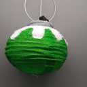 Outdoor Hanging Christmas Ornaments, Lighted Pop-Up Hanging Outdoor Holiday Ball Decoration, Lighted Collapsible Holiday Decorations (Green)