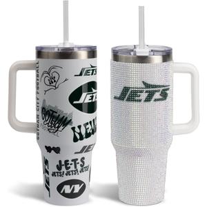 The Memory Company 40oz Tumbler Set - 2-Pack Stainless Steel Sports Tumblers with Lids and Straws - Double Wall Vacuum Insulated, Official Licensed College Team Fan Collection