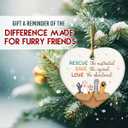 3 x Animal Rescue Gifts 2025 - Indoor Christmas Decorations, Pet Ornaments for Christmas Tree, Ceramic Pet Ornament, Veterinarian Gifts for Women, Men, Friends, Car Hanging Ornament