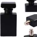 30ML Glass Perfume Bottles Empty Spray Perfume Bottles Square Refillable Portable Empty Refillable Perfume Atomizer Vials Reusable Cosmetic Containers for Perfume Essential Oils Liquids,10 Pack (Black)