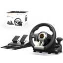 PXN PC Racing Wheel, V3 PRO 180 Degree Universal Usb Car Sim Race Steering Wheel with Pedals for PC, PS3, PS4, Xbox One, Xbox Series X/S, Switch (Black)