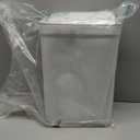 MOPALL 2 Pack Bathroom Waste Can with Lid, 3.6Gal + 2.4Gal Garbage Can with Pop-Up Lid, Small Dog-Proof Waste Bin, Slim Waste Basket for Toilet, Office, Bedroom, Living Room, Kitchen (White)