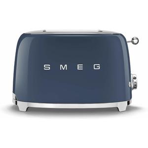 SMEG 2 Slice Toaster with 6 Presets and Defrost Function and Removable Crumb Tray (Navy)