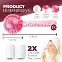 Ice Globes for Face 2Pcs Freezer Safe Ice Globes for Facials, Skin Tightening & Anti-Aging Reusable Facial IceGlobes for Reduction of Puffiness & Wrinkles of Face, Neck & EyesPink