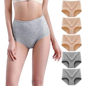 youlehe Women's Cotton Underwear Briefs High Waist Full Coverage Soft Breathable Panties 5 pcs Medium