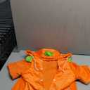 FLAdorepet Large Dog Pumpkin Costume, Halloween Thanksgiving Doggy Costume Outfits Party Dress, Winter Dog Jacket Hoodie Funny Clothes for Labrador Bulldog (Orange, 5XL)