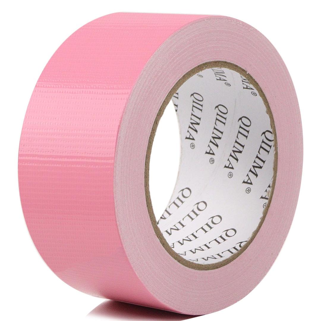 QILIMA Pink Duct Tape, Waterproof Duct Cloth Fabric, Professional Grade Cloth Duct Tape for Photographers,Repairs, DIY, Crafts, Indoor Outdoor Use,2 Inch X 28 Yards