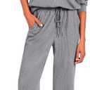PRETTYGARDEN Womens 2 Piece Sweatsuits Set Long Sleeve Half Zip Pullover Sweatshirt Joggers Sweatpants Fall Outfits Tracksuit (X-Large, Grey)