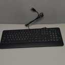 KOPJIPPOM Large Print Backlit Keyboard, USB Wired Computer Keyboard, Full Size Keyboard with White Illuminated LED Compatible for Windows Desktop, Laptop, PC, Gaming, Black