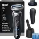 Braun Electric Shaver for Men, Series 7 7171cc, Wet & Dry Shave, Turbo & Gentle Shaving Modes, Waterproof Foil Shaver with Precision Trimmer, Space Grey, Holiday Gifts for Men