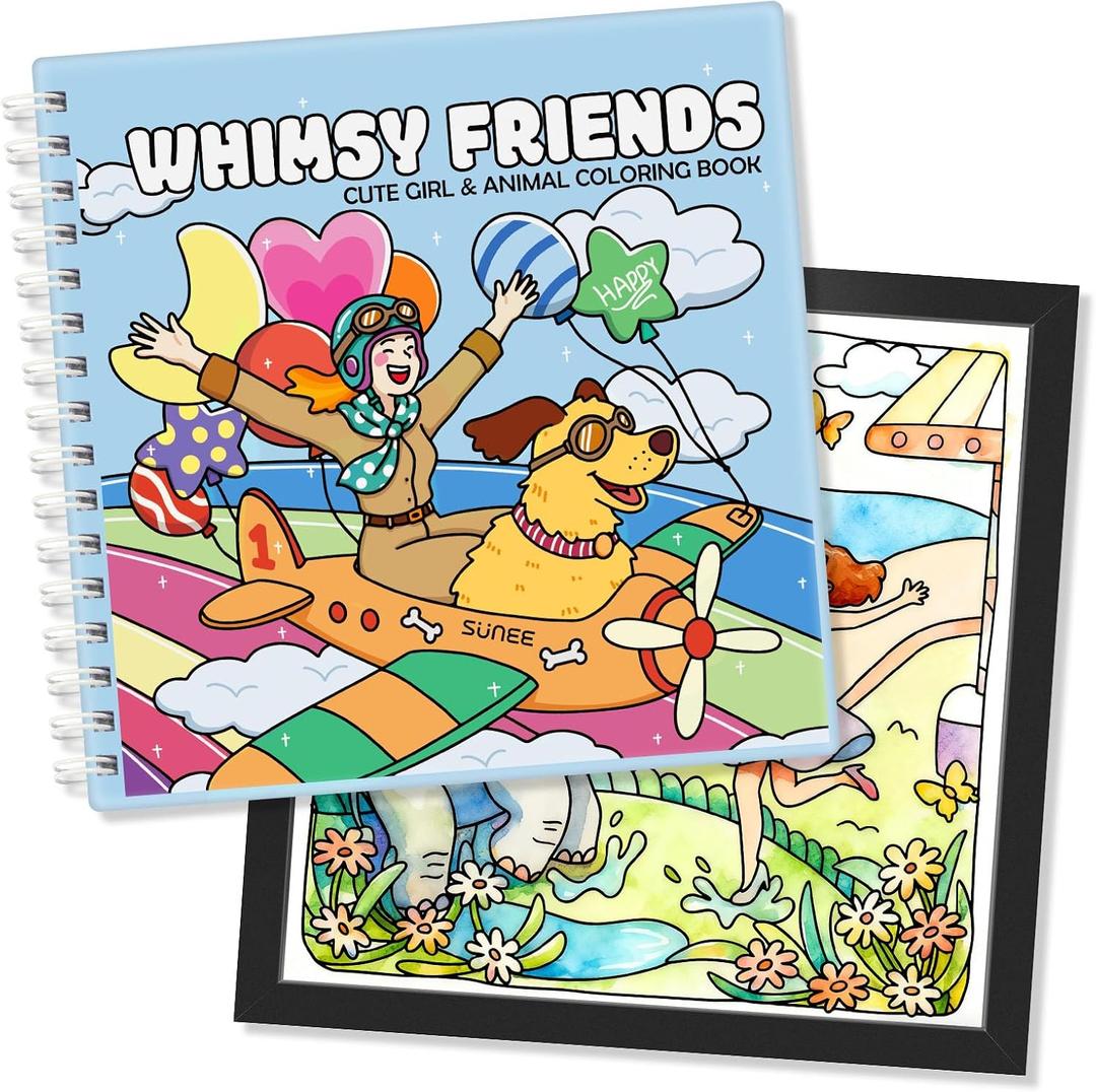 LaVie Home Adult Coloring Book & 8x8 picture frame, 8Pcs