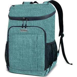 BAGLHER Lightweight Insulated Cooler Backpack - 30 Cans, Leak-Proof for Lunch, Picnic, Hiking, Camping Trips (green-plus)