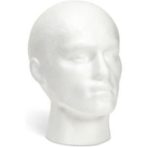 Juvale Mannequin Head for Masks, Hats, Wigs - White, 9.25 x 7 x 11 in - Foam Head Wig Stand & Hat Display
