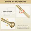 Gold Extra Long Curtain Rods 120 Inch to 170 Inch for Windows, 1 Inch Adjustable Heavy Duty Long Curtain Rods Set, Easy to Install with 3 Brackets, Suitable for Bedroom, Outdoor.