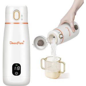 Portable Bottle Warmer for Travel, 12oz Capacity Lightweight Bottle Warmer On The Go, Fast Heating Breast Milk Warmer for Baby, Precise Temp Control Bottle Warmer for Breastmilk & Formula