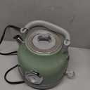 Amaste Electric Kettle, Retro Electric Tea Kettle with Thermometer, 57 Oz Hot Water Kettle for Coffee & Tea, 304 Stainless Steel, 1500W Fast Boiling, Auto Shut-Off & Boil Dry Protection, Matcha Green